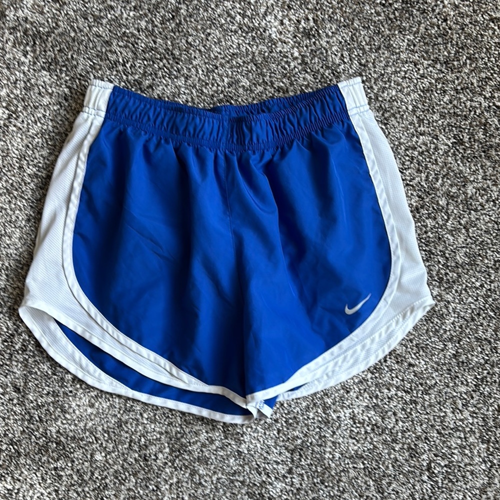 Nike Blue and White Athletic Shorts